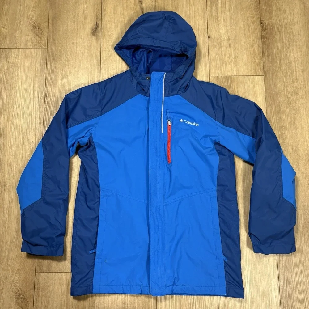 Columbia Kid Boy Blue Interchange Omni-Tech WP‎ Shell Only Jacket US L Youth